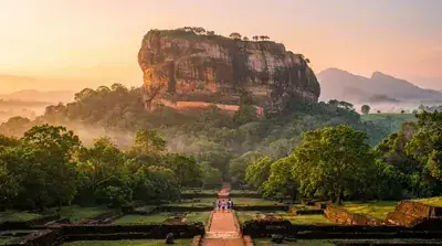 Sigiriya Rock Fortress, ancient ruins in Sri Lanka