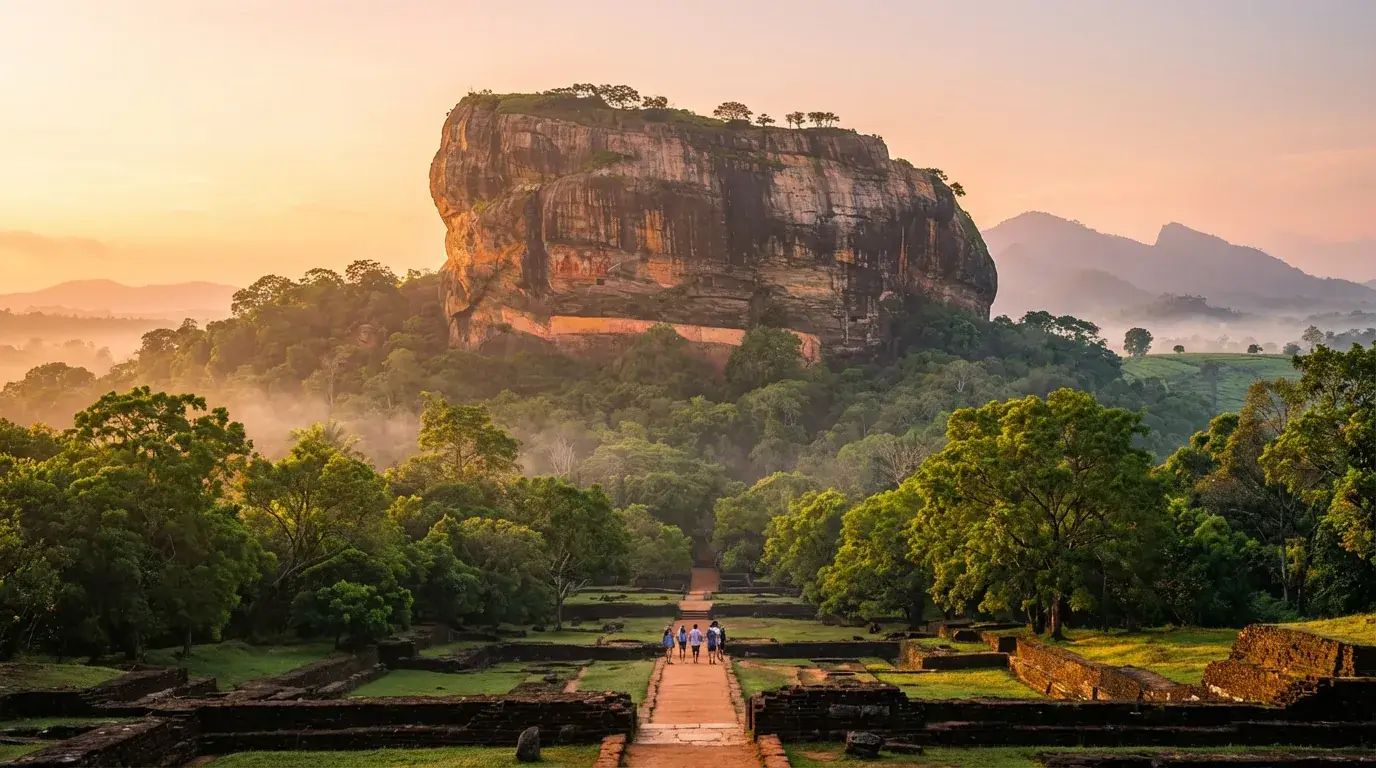 Climbing Sigiriya Rock Fortress in Sri Lanka