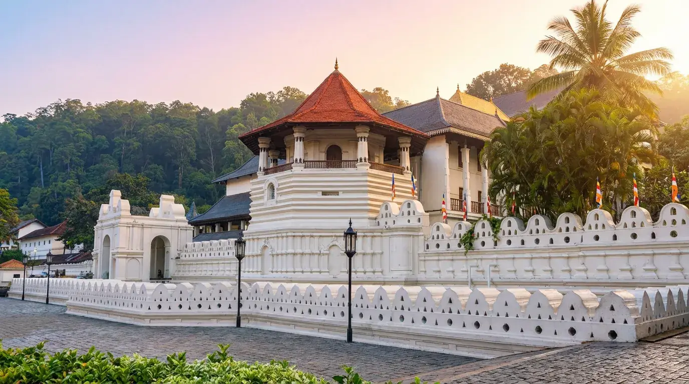 Temple of the Sacred Tooth Relic in Kandy, Sri Lanka