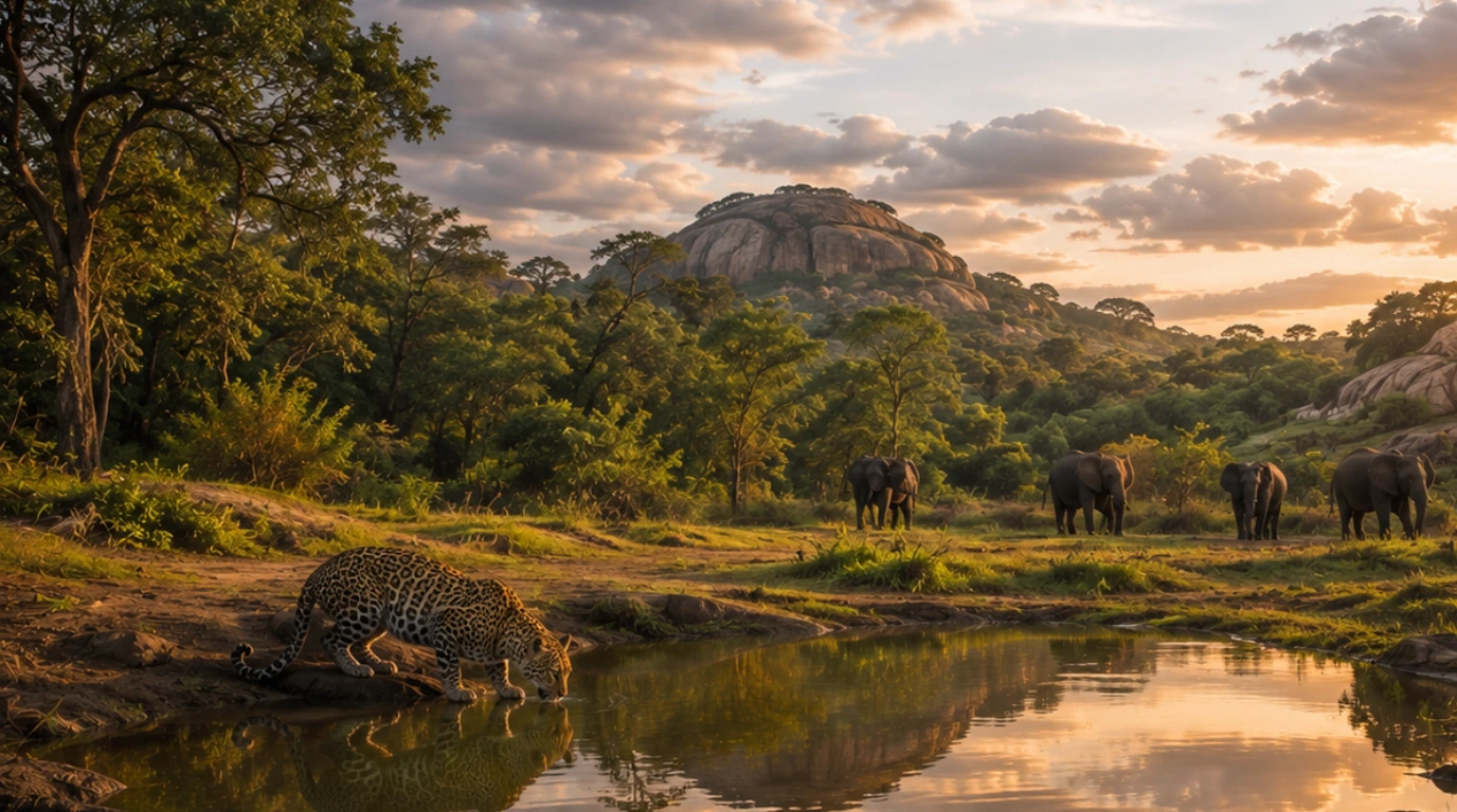 Leopard safari in Yala National Park, Sri Lanka