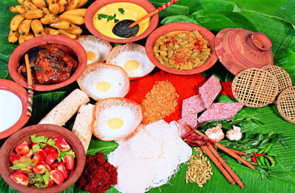 Traditional Sri Lankan cuisine and dishes
