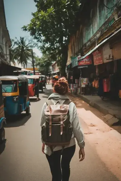 Walking through scenic Sri Lanka landscapes